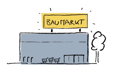 Illustration of a hardware store