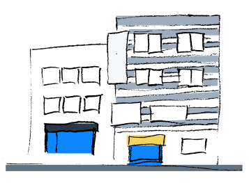 Illustration of an office building